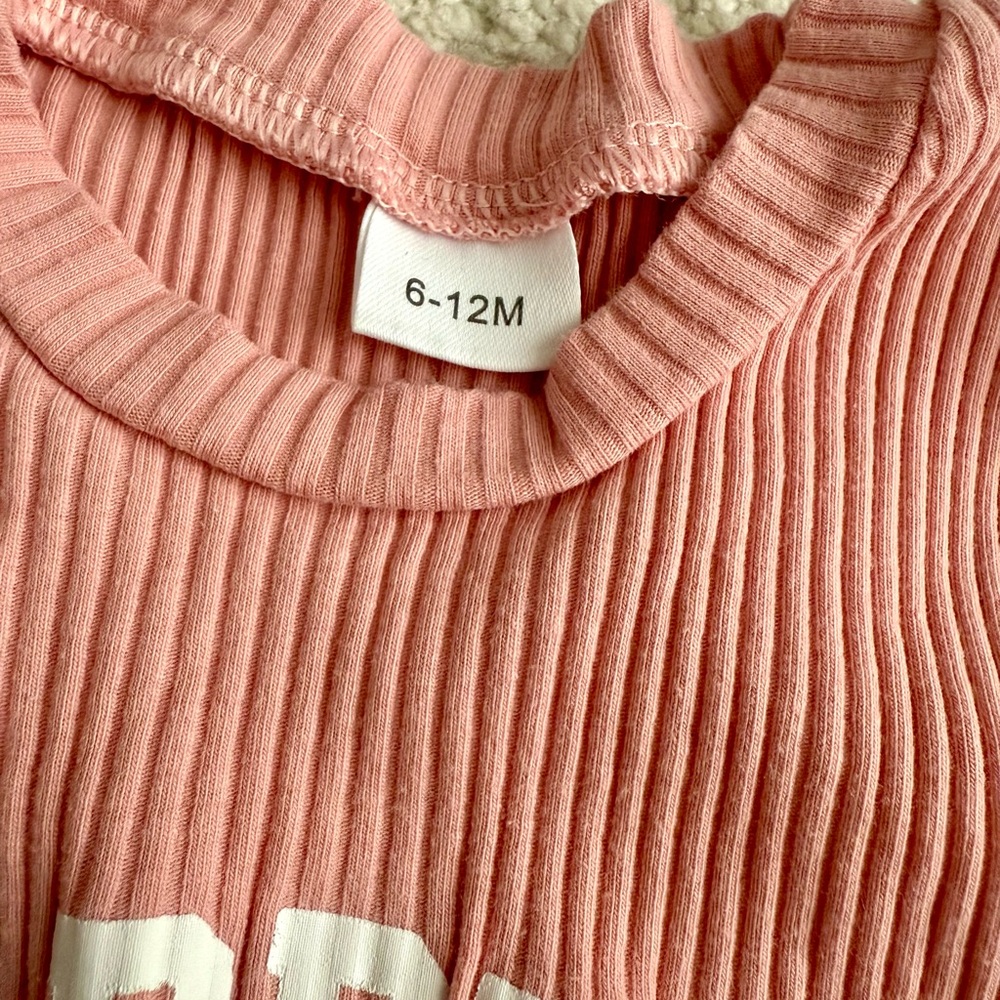Kids Ribbed 'Daddy's Girl' Matching Set - Pink - Picture 5 of 6